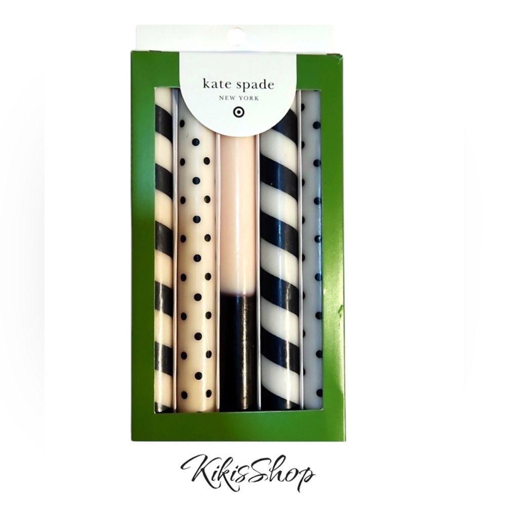 5ct Taper Candle Set Black/Cream/Green
- kate spade new york x Target - Picture 4 of 4